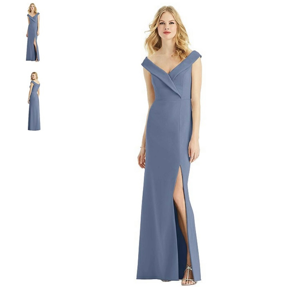 Bella Bridesmaids Formal Blue Maxi Dress